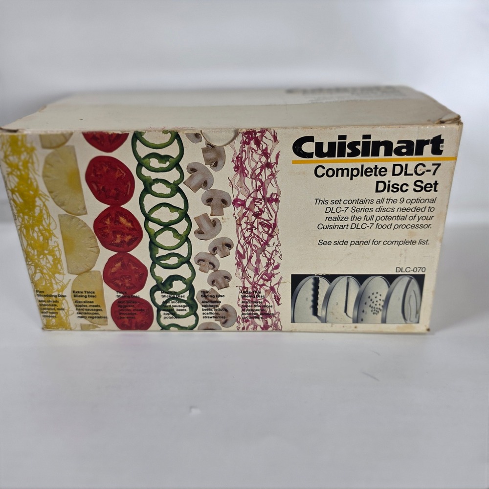 Cuisinart DLC-7 Complete Disc Set DLC-070 Vintage 9 Blades Japan NEW Open Box